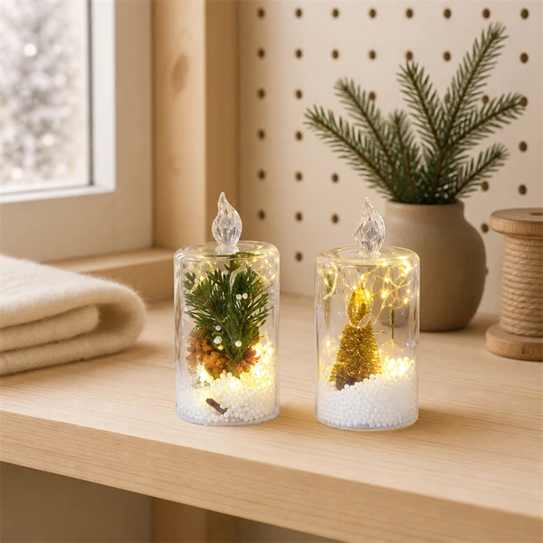 Christmas Candle Light LED Smokeless Flickering Table Lamp