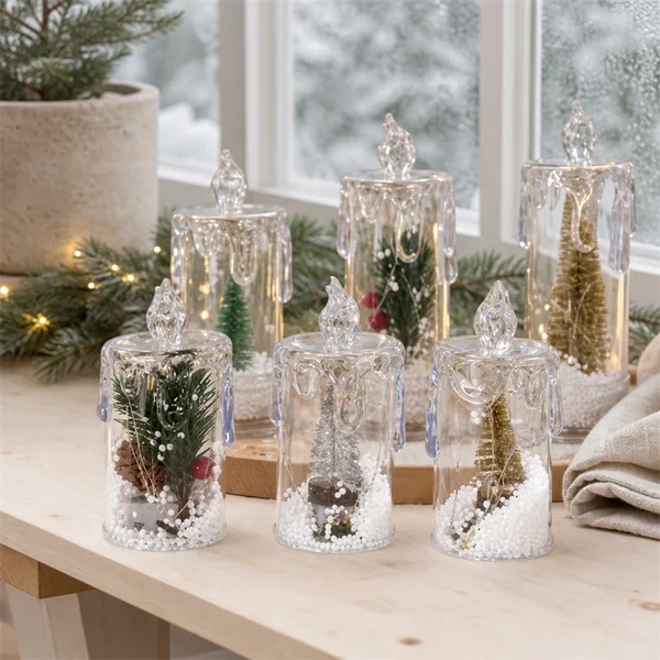 Christmas Candle Light LED Smokeless Flickering Table Lamp