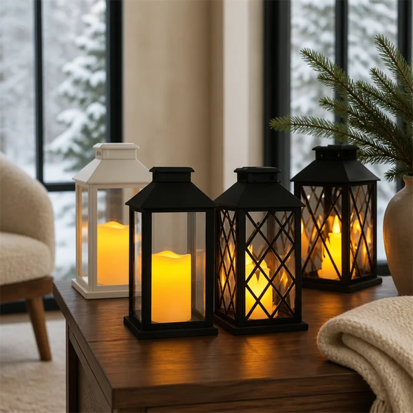 Outdoor LED Solar Lanterns Flameless Decorative Light for Home and Wedding