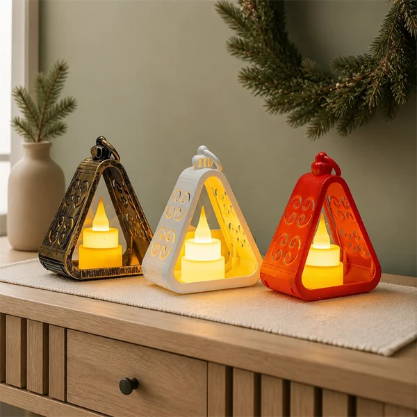 Snowman LED Light Christmas Lantern Warm White Ornament