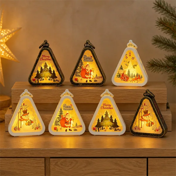 Snowman LED Light Christmas Lantern Warm White Ornament