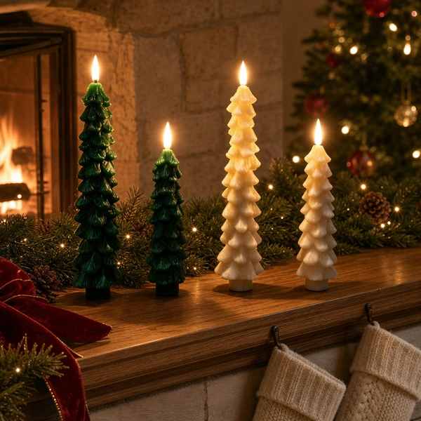 LED Christmas Tree Candle Lights Warm White Flameless 2PCS