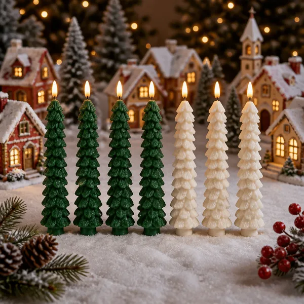 LED Christmas Tree Candle Lights Warm White Flameless 2PCS