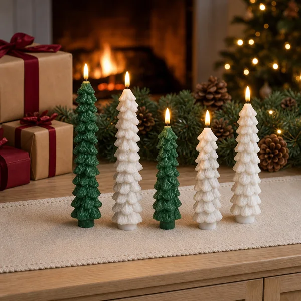LED Christmas Tree Candle Lights Warm White Flameless 2PCS