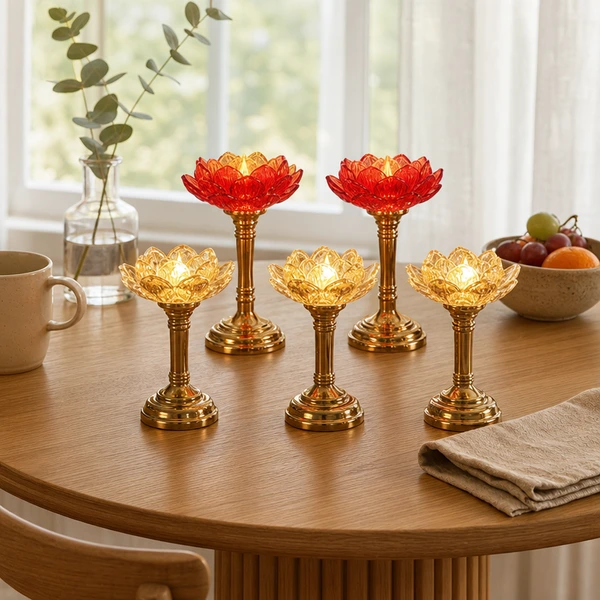 LED Lotus Light Battery Powered Flower Butter Lamp