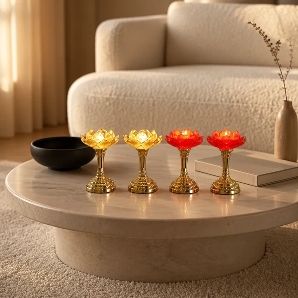 LED Lotus Light Battery Powered Flower Butter Lamp