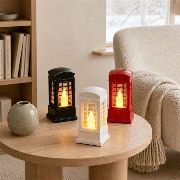 LED Phone Booth Style Decorative Lamp