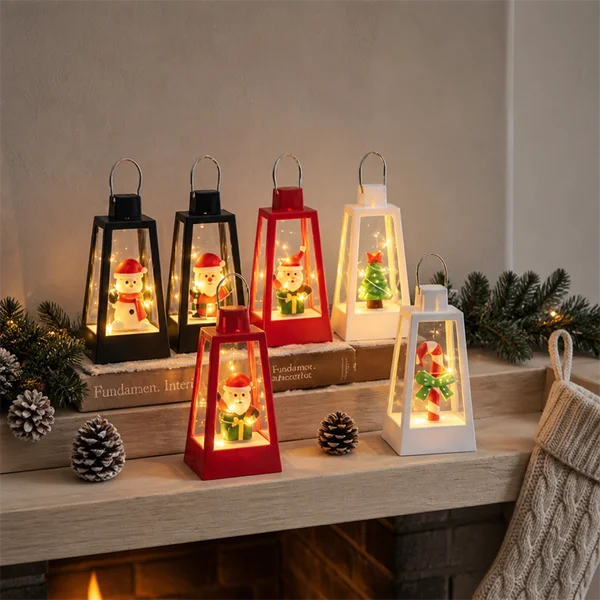 Santa LED Lights Christmas Decorative Night Light Figurine