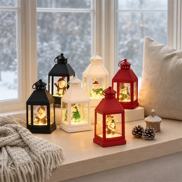 Santa LED Lights Christmas Decorative Night Light Figurine