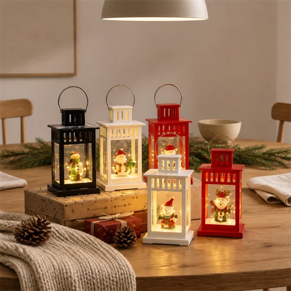 Santa LED Lights Christmas Decorative Night Light Figurine