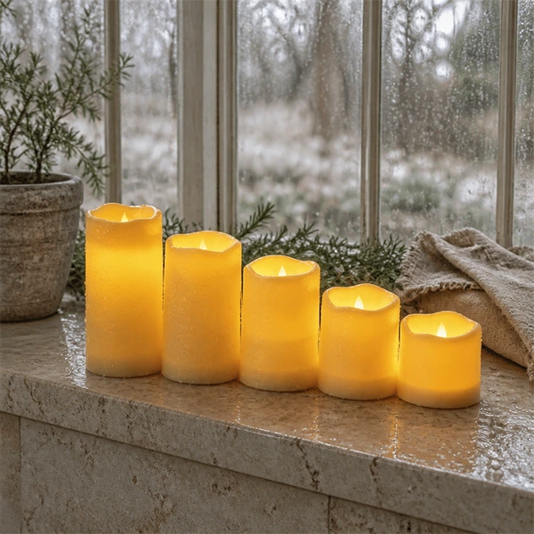 Waterproof Realistic LED Pillar Candles for Christmas & Holidays